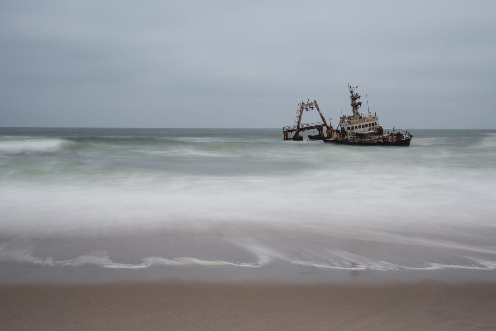 The rugged Skeleton Coast is home to countless shipwrecks, battered and beaten and left to decay in this remote corner of Namibia.
