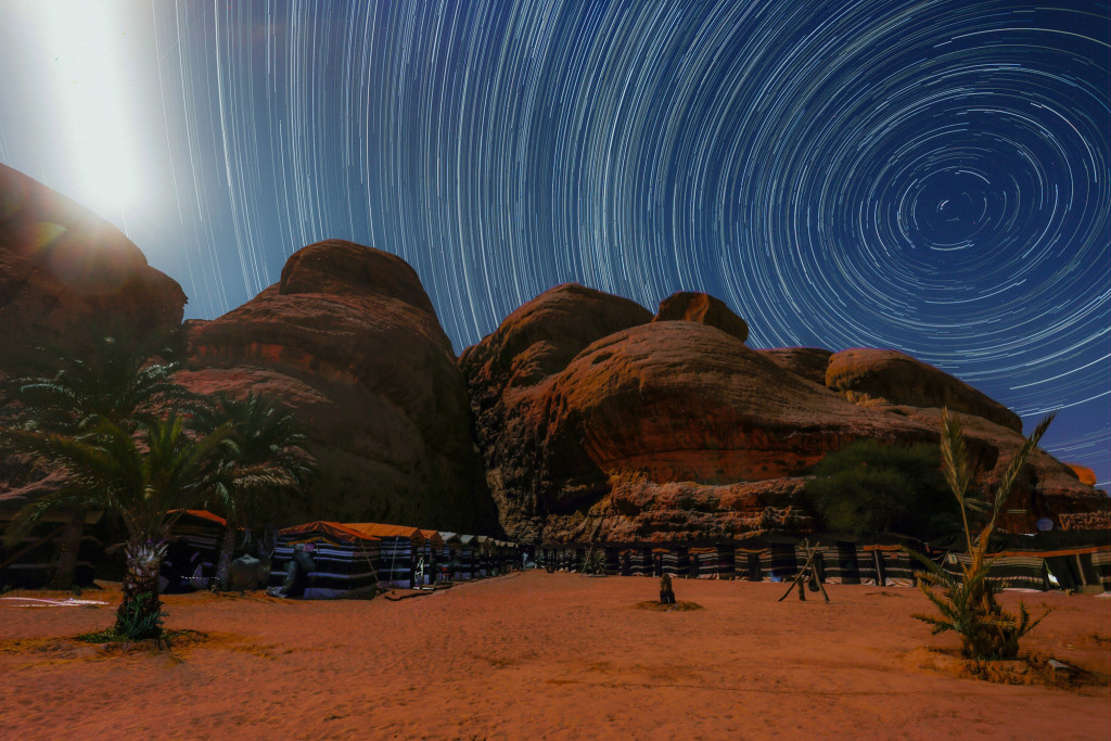 Wadi Rum Jordan Captains Camp Star Trails Michael Bonocore